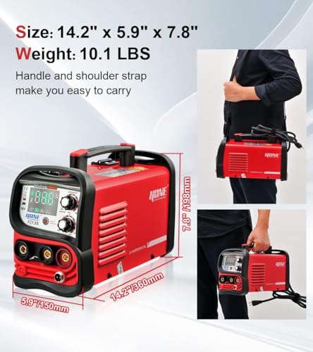 HONE MIG Welder Machine 110V,135A Flux Core Welder 3 in 1 Portable Welder,MIG/Stick Welder/Lift TIG Welding Machine with Large LED Display, Gasless Wire Welder with Flux Core Wire - Image 7