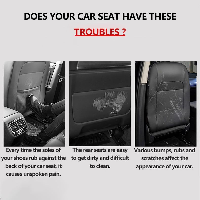 2 Pezzi Proteggi Sedile Auto Bambini Posteriore per Nissan Pathfinder Magnite Terra, Universale Copri Schienale Auto Anticalcio E AntiGraffio Portaoggetti Sedile Auto,Long