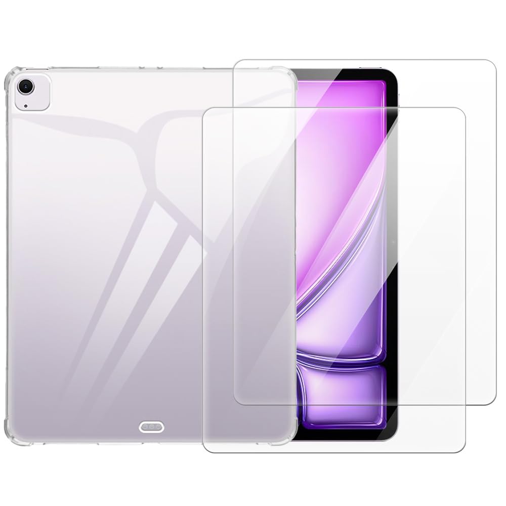 Funda y protector de pantalla iPad Air 13 2025 de vidrio templado transparente 13.0 8