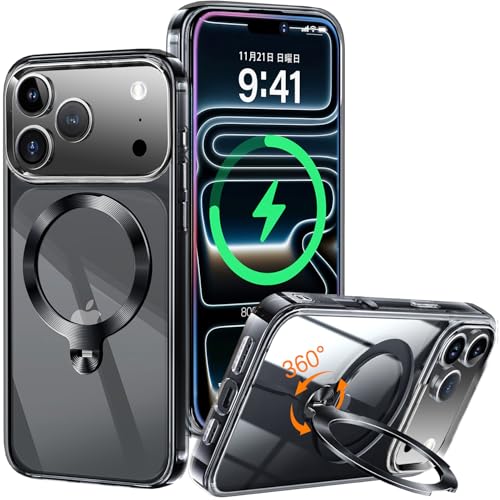 yBꖳE360°]CD X^hzZapNet iPhone 17 Pro Maxp NA P[X Magsafe Ή [_X^hE萫][{̂ČEɓ]Xgbvz[t }OZ[t CX[dΉ ϖh~ ČRMILK