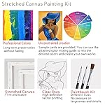 2 Pack Paint and Sip Canvas Painting Kit Pre Drawn Canvas for Painting for Adults Stretched Canvas Couples Games Date Night Afro Elegant Gentleman and Lady Couple Paint Party Valentines - Image 2