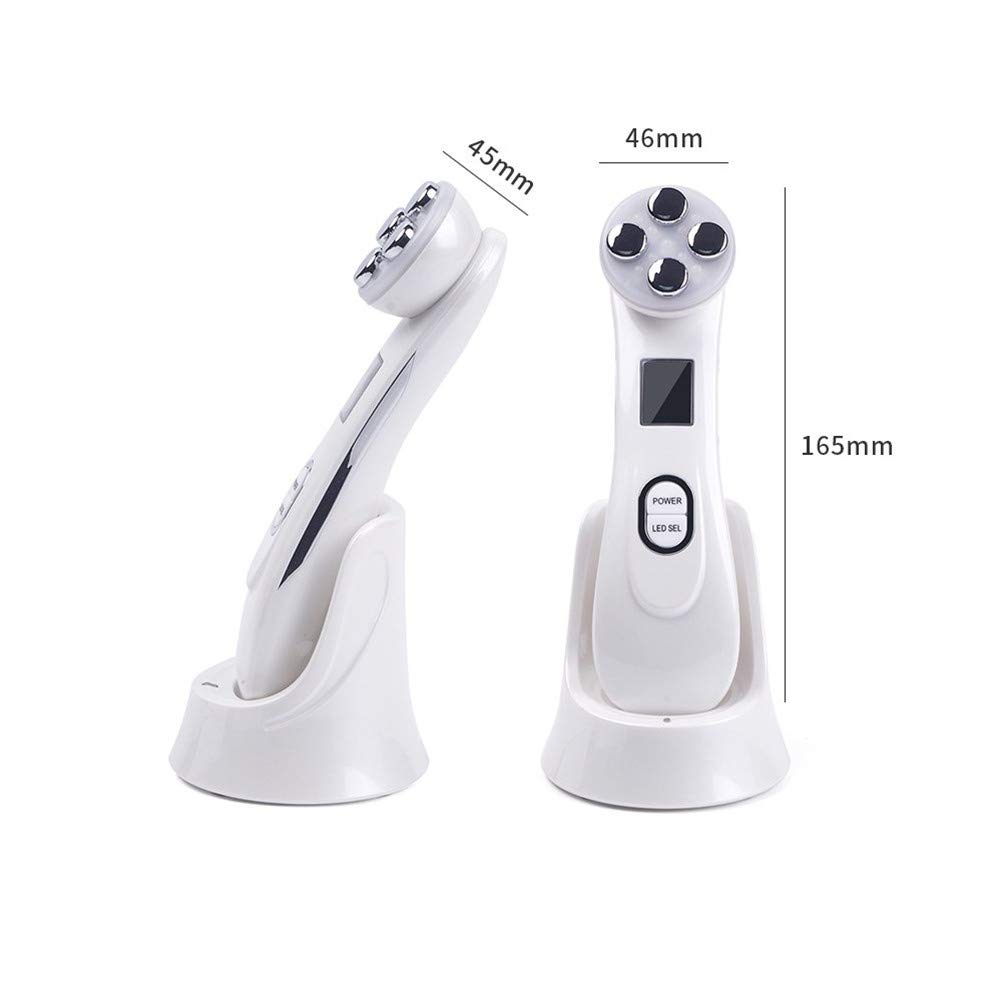 Aparato Facial Ultrasonido, máquina de cuidado reafirmante facial 5 en 1 máquina de estiramiento facial EMS antienvejecimiento eliminación de arrugas estiramiento de la piel