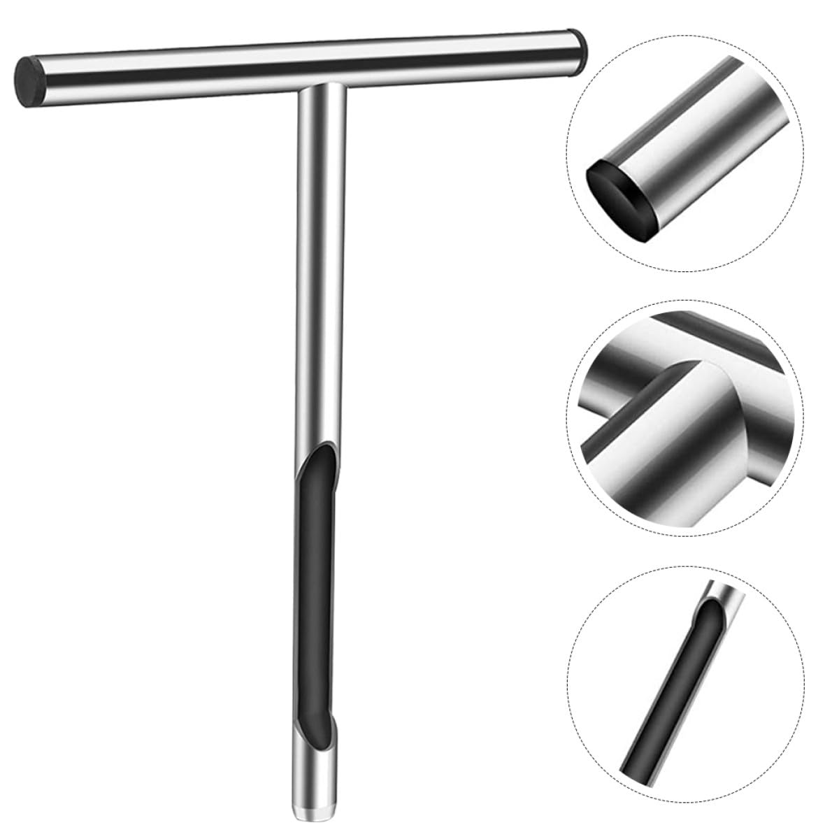 VICASKY Sonde Facile à Saisir de Prélèvement de Sol en Acier Inoxydable 304 Poignée en T Robuste pour Entretien Pelouse et Sylviculture