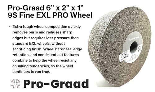 Image of EXL PRO Convolute Deburring Polishing Wheel - 6 inch x 2 inch x 1 inch 9S Fine Silicon Carbide - Professional Grade - Metal Deburring, Finishing and Polishing Wheel - (1 Pack)