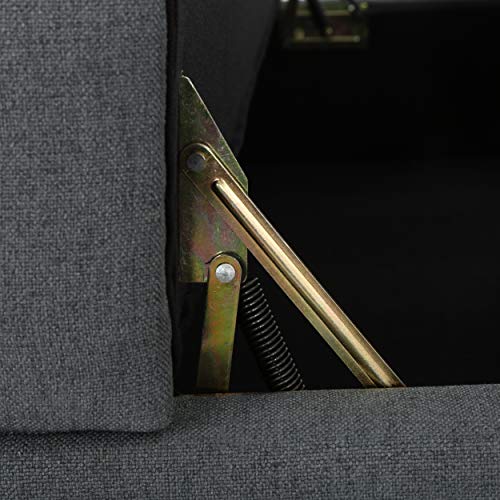 Christopher Knight Home Tovah Fabric Storage Loveseat, Charcoal #TOP7