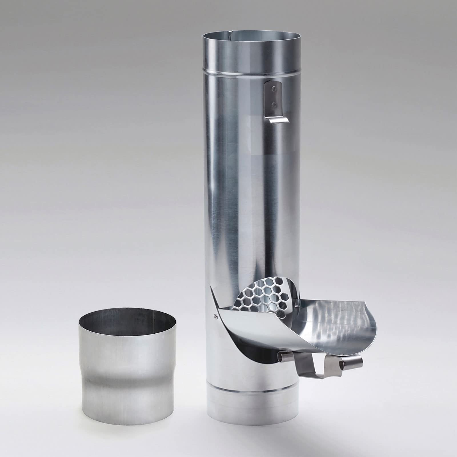 Fallrohrklappe Zink mit Sieb DN 76-120 inkl. Adapter Regenwasserklappe Regenrohrklappe zum Befüllen von Regentonnen, Regenfässer und kleineren Regenwassertanks.
