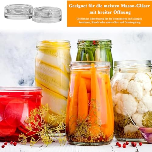 Miniatura 6 de Pesos De Fermentación, 4 Piezas Pesas De Fermentación, Pesas Para Tarros De Conserva De Pepino, Pesas De Vidrio Para Fermentación Ø 7cm, Pesas De Vidrio Para Fermentación