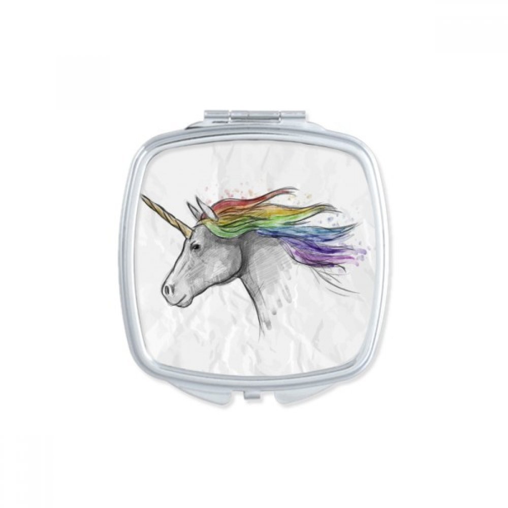 Cadeau multicolore miroir carré mignon pour anniversaire unique