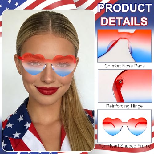 Image of Heart Sunglasses 12 /18 /24 Pcs Heart Shaped Glasses for Women Cute Funny Party Glasses Party Favors Accessories