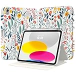 TiMOVO Case for iPad (A16) 11th Generation 11 Inch 2025, iPad 10th Generation 10.9 inch 2022 with Pencil Holder, Protective Folio Stand Cover, Multi-Angle Viewing, Flowers