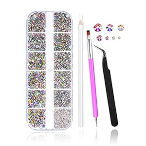 FITDON 3200 Stück AB Strasssteine Set