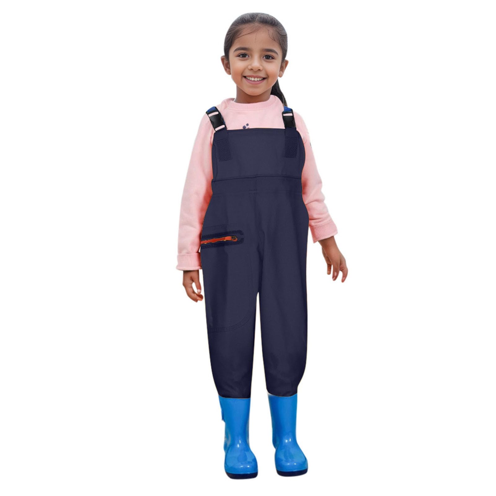 Traje de lluvia para niños, bebe niño, niña con pantalones y botas integrados, mono de lluvia para niños, overoles, impermeable, de seguridad, combinación, pantalones impermeables de playa y pesca en