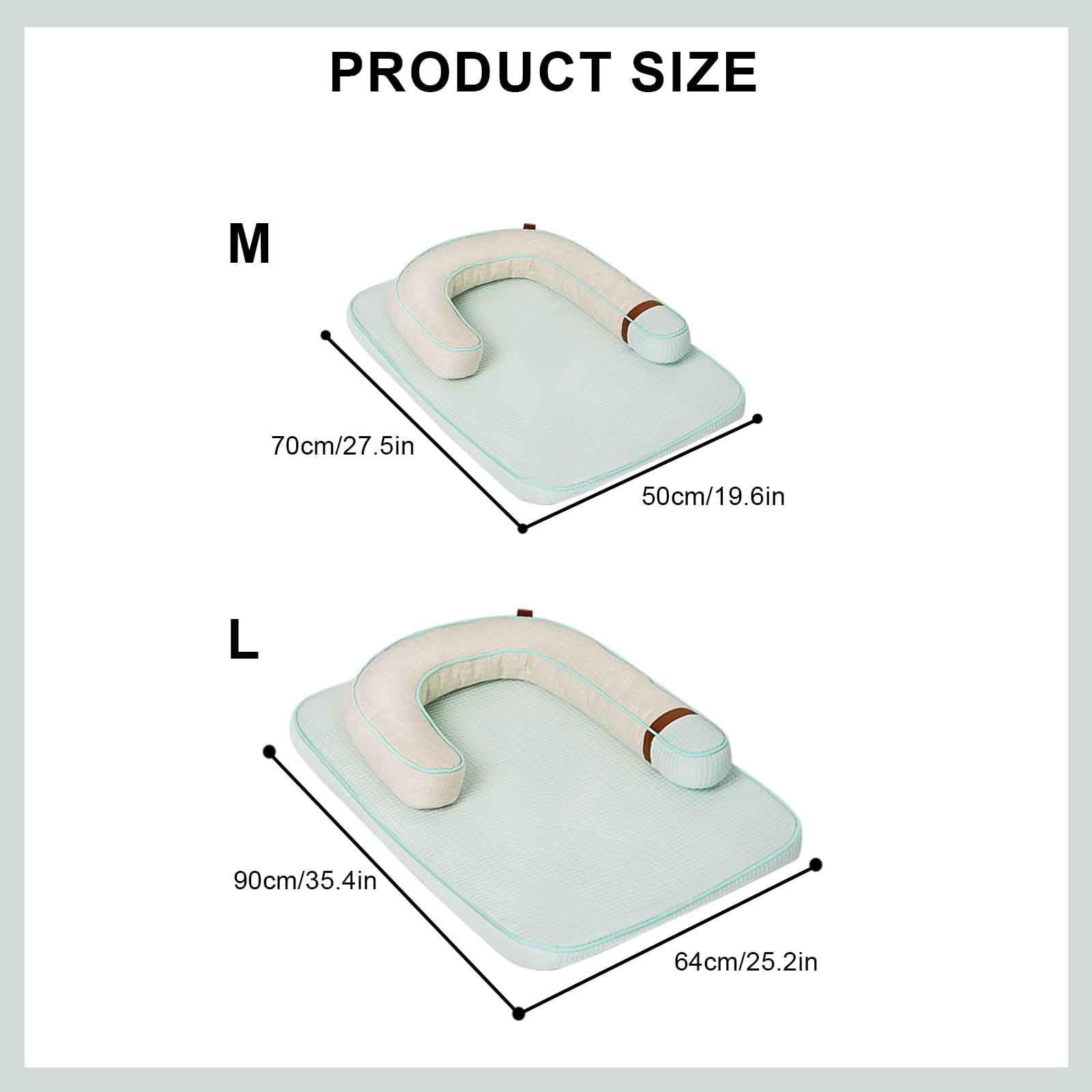 Estera De Enfriamiento para Perros, Seda De Hielo Manta Enfriamiento para Mascotas con Base Antideslizante, Cama para Perros para Perros Medianos Y Pequeños,Beige (Four Seasons),M