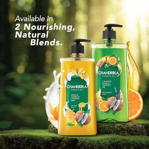 Image of Chandrika Shower gel Honey and Champa in Coconut milk 500ml