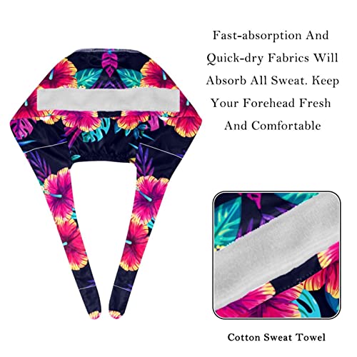 Chapeaux de travail anti-transpiration et anti-glisse casquettes bouffantes violettes JDEZ x2