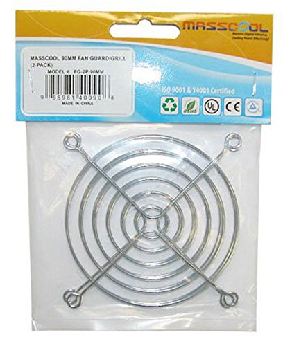 MASSCOOL 90mm Cooling Fan Guard/Grillm, Pack of 2 (FG-2P-90MM)