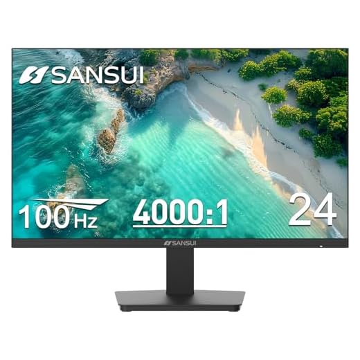 SANSUI Monitor 24 inch 100Hz USB Type-C Computer Monitor丨FHD 1080P PC Monitor丨HDMI丨FreeSync丨HDR丨Earphone Jack丨 Ergonomic Tilt for Home and Office