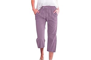 Capris for Women Drawstring - Casual & Comfy Summer Pants