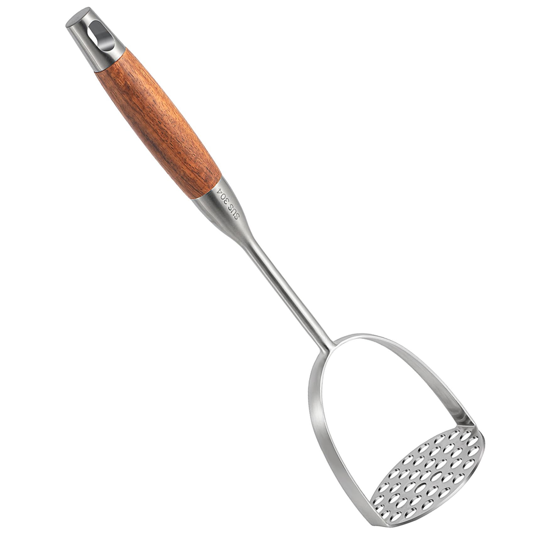 Potatoe Masher Stainless Steel - Heavy Duty Potato Mashed, Professional Integrated Masher for Avocado, Potatoes, Beans, Meat, Vegetables