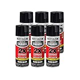 Rust-Oleum 271903-6PK Acrylic Enamel 2X Spray Paint, 12 oz, Gloss Black, 6 Pack