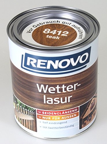Preisvergleich Produktbild Wetterlasur Teak 8412 - 750 ml