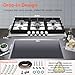 Eascookchef 30 inch Gas Cooktop, Gas Stove Top with 5 High Efficiency Burners, Bulit-in Stainless Steel Propane Cooktop for Kitchen, NG/LPG Convertible Stovetop, Thermocouple Protection