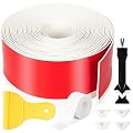 Flexible Baseboard Trim Molding, 4inch x 40ft Easy Install Peel and Stick Wall Molding Trim Kit with Caulk Tape & Caulking Tool Included, Transform Spaces with Vinyl Self-Adhesive Rubber Baseboard