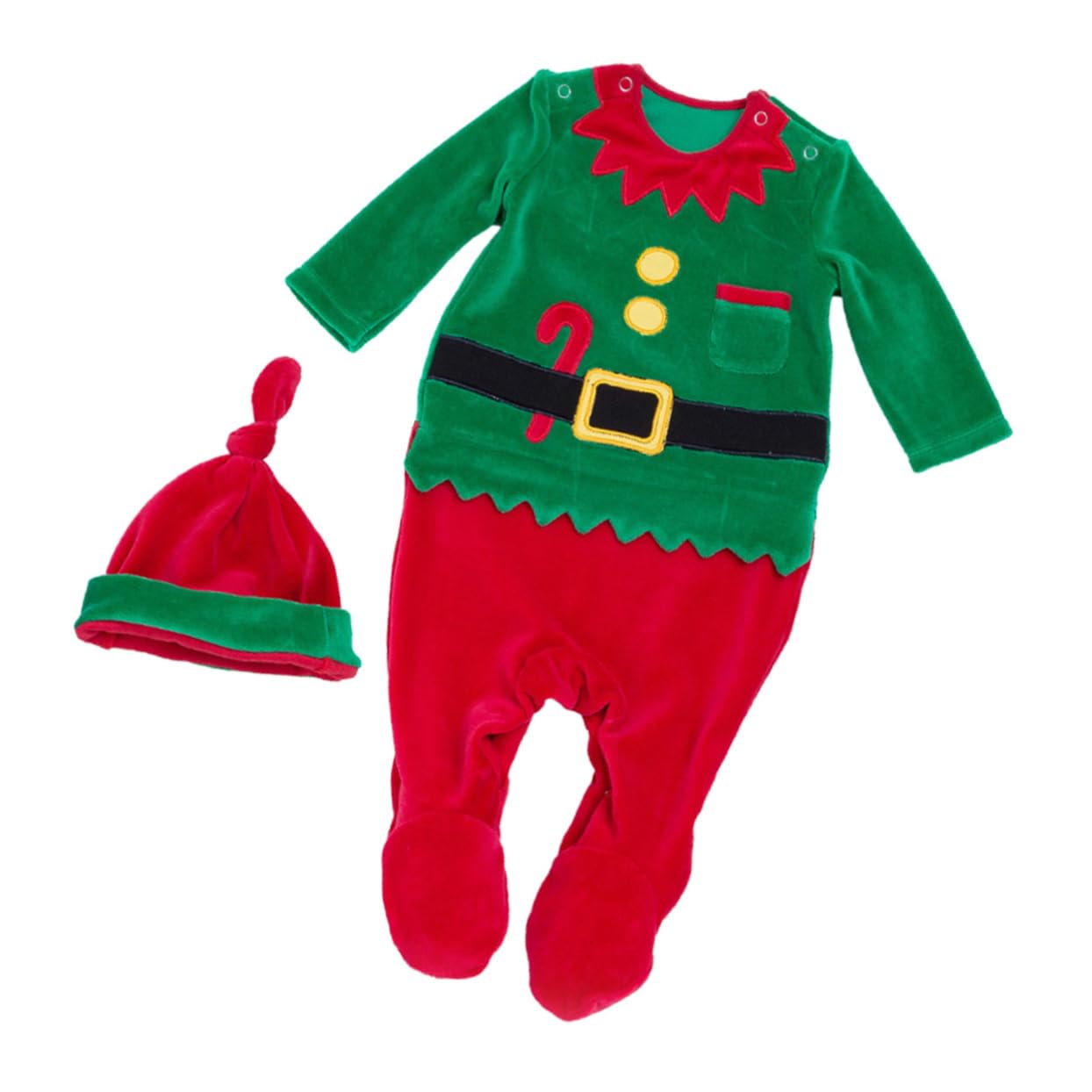 LIFKOME 2 Piezas Bebé Navidad Traje De Santa Traje De Niños Mono Verde Monos De Bebés Varones Suéter De Niño Suéteres De Ropa De Recién Nacido Verde Mono De Niño