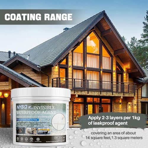 Image of 35OZ(1KG) Transparent Waterproof Coating,Repair Leak Waterproof Sealant | Super Strong Anti-Leakage Waterproof Sealant for Roofs, Walls, Garden, Terrace, Sheds, Indoor and Outdoor