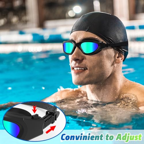 HotSrace Swimming Goggles Polarized/Non Polarized Anti Fog Anti UV No Leakage,Swim Goggles Soft Silicone Clear Vision Easy to Adjust for Adult Men Women Teenager - Image 5