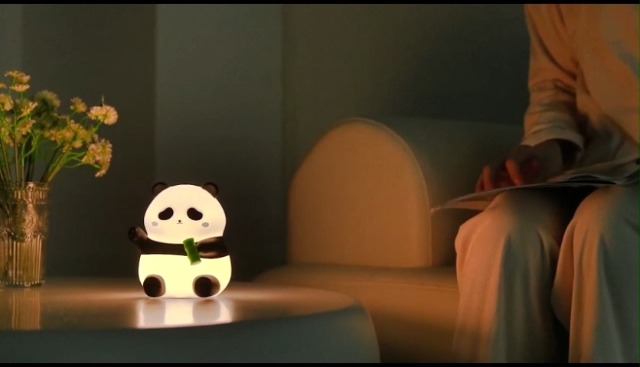 Image of Rytinazzz Silicone Night Light for Kids, 50H Long Battery Panda Lamp, Gift for Kids, Soft Dimmable Bedside Light, Rechargeable Tap Control