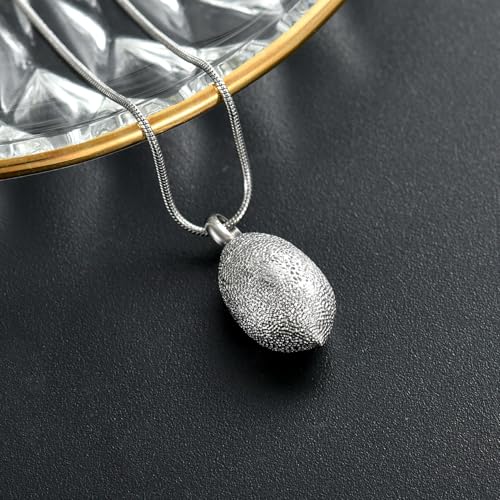 Pendentif en forme de citron pour cendres, collier funéraire argent - 3
