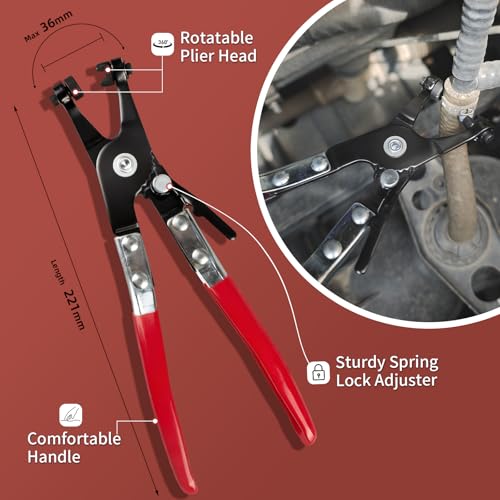 Image of 10 Pieces Electrical Disconnect Pliers for Cars, Automotive Electrical Plug Connector Disconnect Tool and Connector Separator and Hose Clamp Pliers, Fuel Line Tool and Auto Trim Removal Tool Set