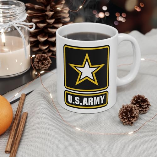 Taza de café U.S. Army blanca 15oz miniatura 5