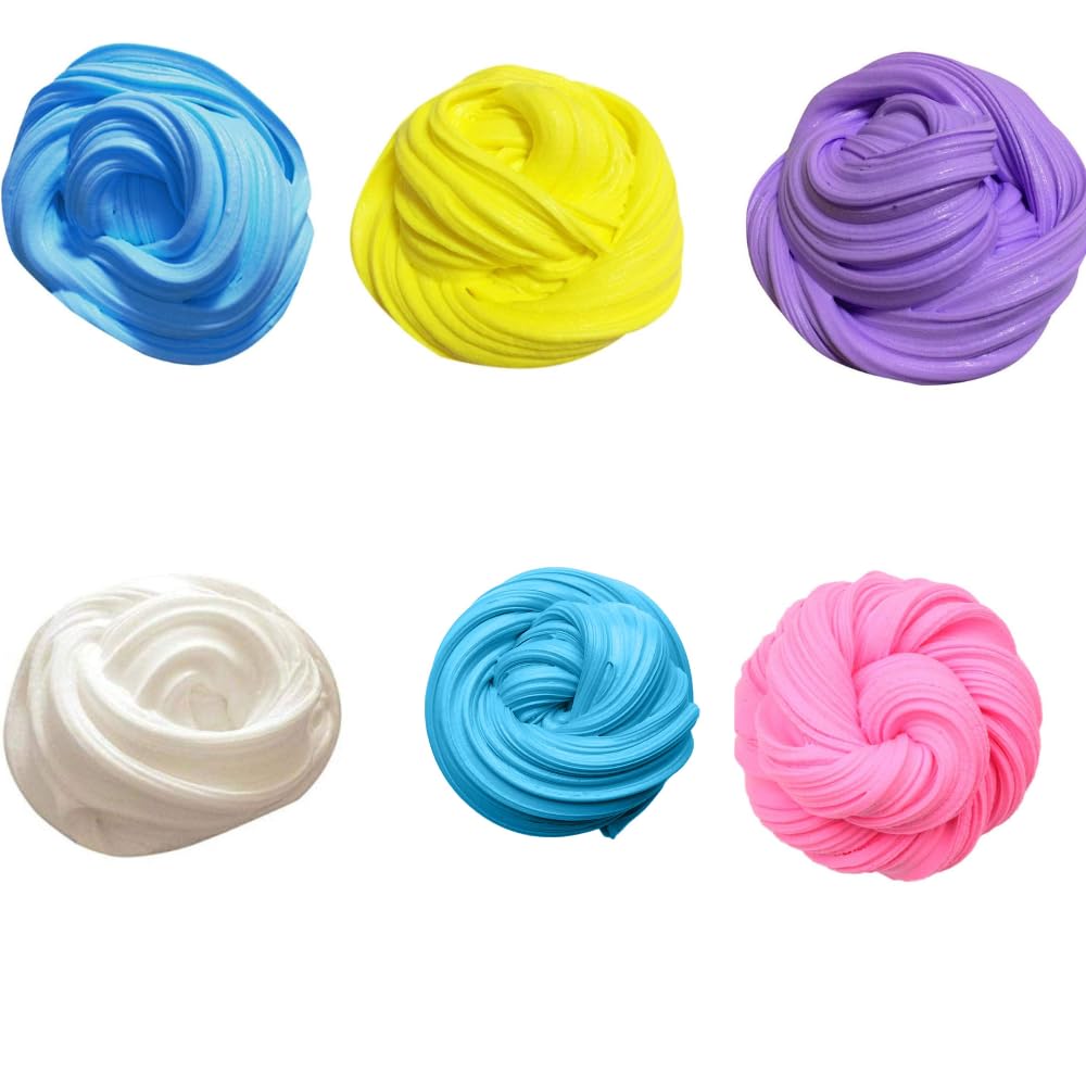Juliana Fluffy Stretchy Soft Butter Slime for Kids and Non-Sticky, Stress Relief Toy Scented Putty Sludge Toy for Girls and Boys Purple Color (Pack of 6,Free Slime Activator)(Pack of 6 Slime) (B0CLXVT2RC) Amazon Price History, Amazon Price Tracker