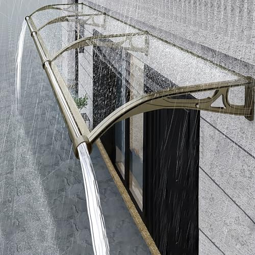 Awnings for doors,Polycarbonate awning,Modern Polycarbonate Cover,Window awnings exterior,Aluminum alloy bracket easy to Install for Uv Rain Snow Protection with Curved Bracket,Customizable