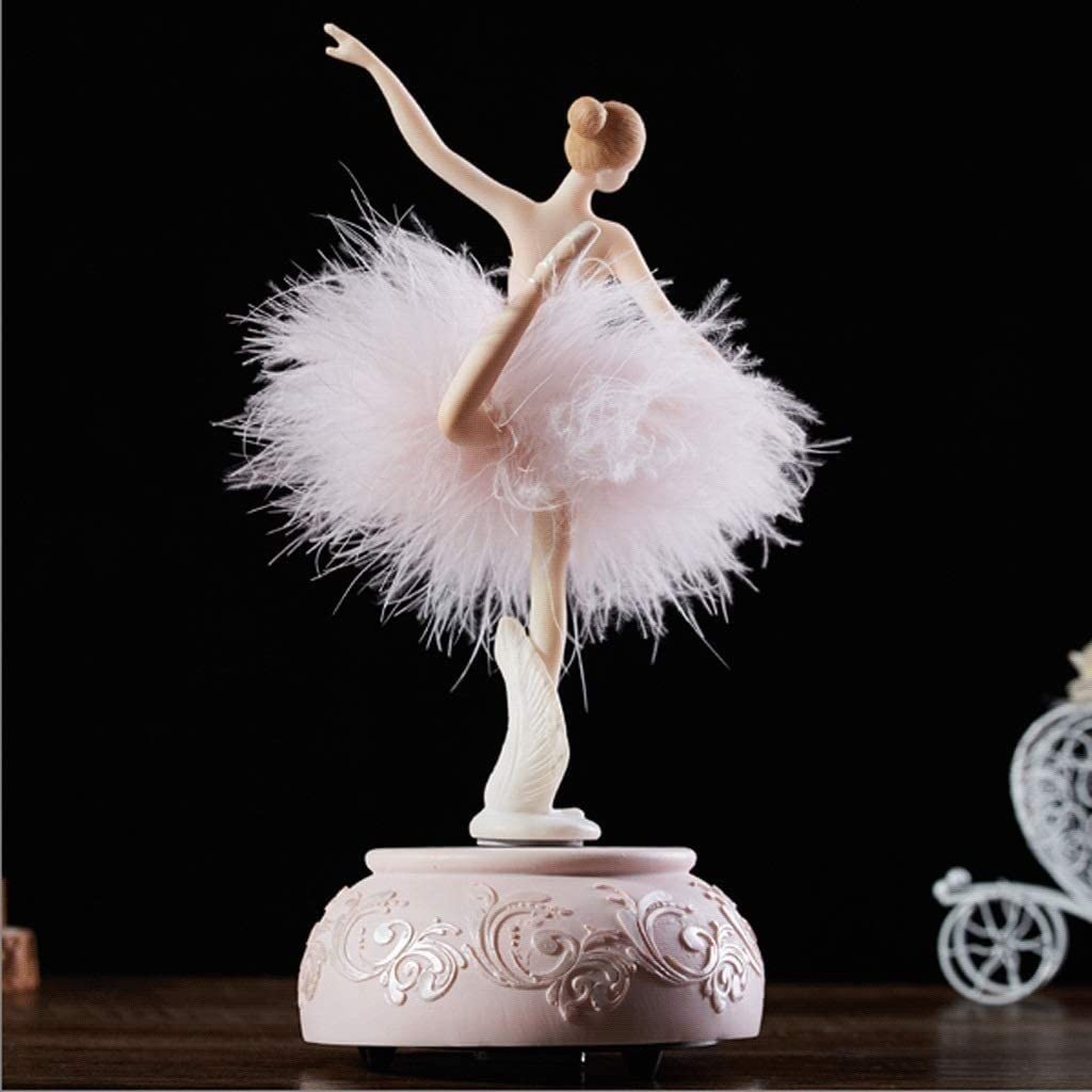 Carillon Scatola Musicale Carillon Musicale Rotante Ballerina Dancing Girl Carillon Rotante, Ornamenti da Tavolo Regalo per San Valentino. Carillon Regalo di(Color:A)
