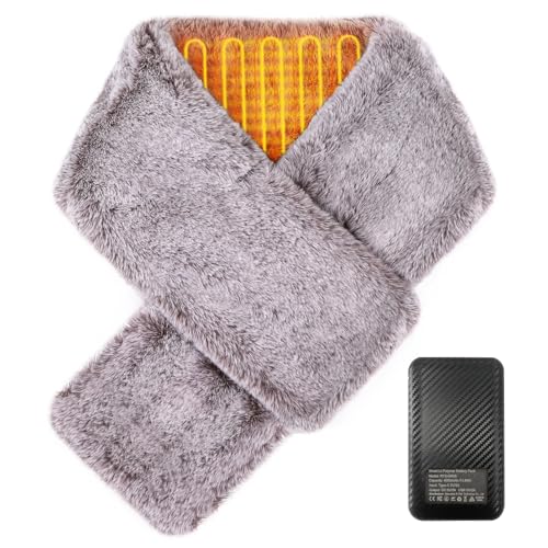 Heated Scarf for Women & Men - Rechargeable Electric Heating Scarf, 4000mAh Power Bank Included, Neck Warmer