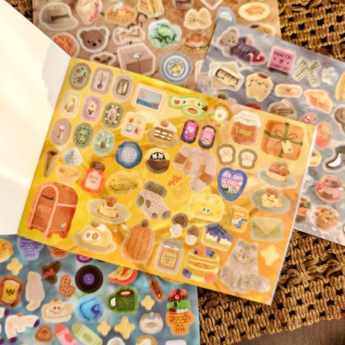 Image of Japanese Kawaii Sticker Book, 30 Sheets, 800 Pieces, INS Style Cute Cartoon Animals, Waterproof for Journaling, Scrapbooking, Planners (Pink)