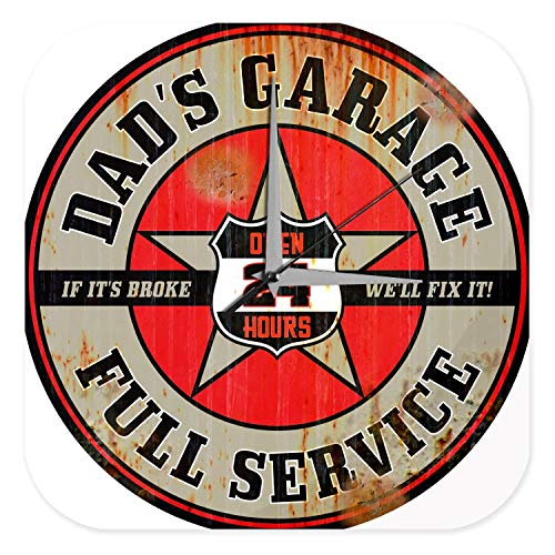 LEotiE SINCE 2004 Garage Horloge Murale Atelier Service Complet de Papa Stations Décoration