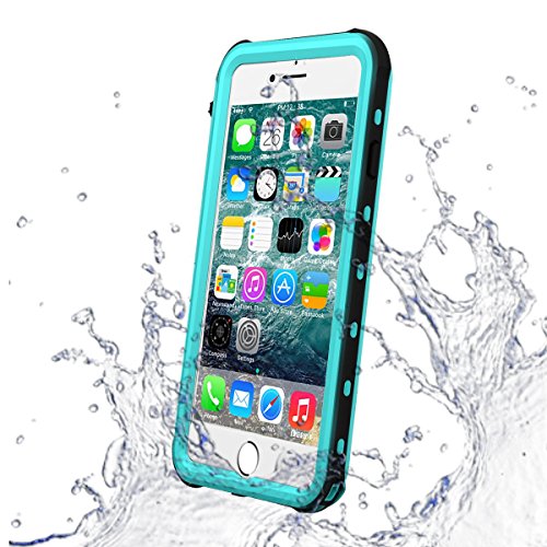 iPhone 7 Waterproof Case, iPhone 8 case,Dust Proof, Snow Proof, Shock Proof Case with Touched Transparent Screen Protector, Heavy Duty Protective Carrying Cover Case for Apple iPhone 7/8-Teal