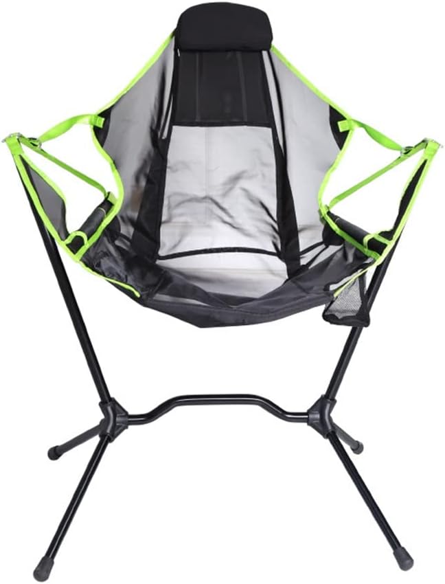 Mecedora Plegable para Exteriores Silla de Playa portátil Columpio de jardín Tumbonas para Tomar el Sol (Color : Green, Size : 79 * 64 * 85cm)