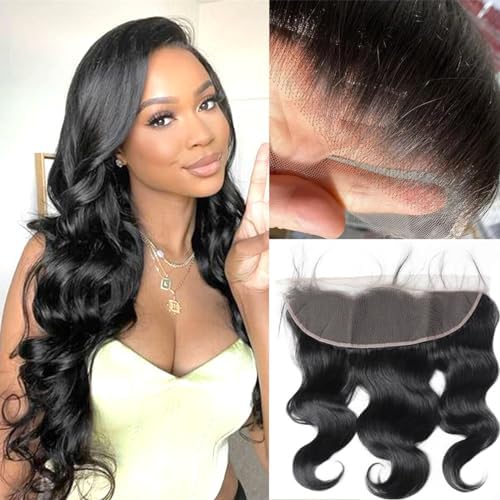 16 Inch HD Lace Frontal Closure Body Wave 13x4 Frontal Human Hair 12A Unprocessed Brazilian Virgin hair Ear to Ear lace frontal Human Hair Transparent