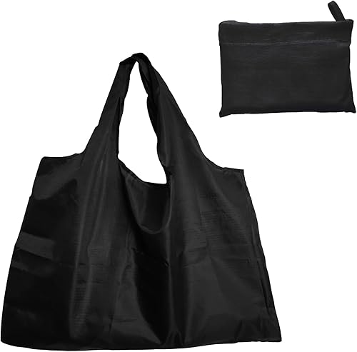Bolsas de compras Evohyah reutilizables para comestibles, Negro -
