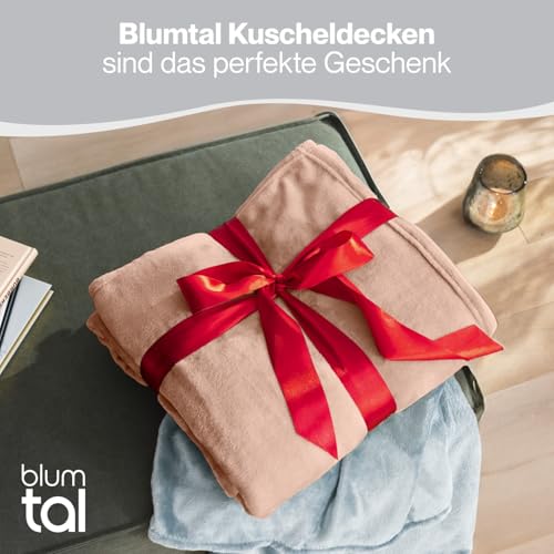 Blumtal Kuscheldecke flauschig - Oeko-TEX zertifizierte Fleecedecke 150x200 cm - Wohndecke 150x200 cm weich - Decke Couch Wohn- & Kuscheldecke Rosa - Tagesdecke Rosa/Kuscheldecke flauschig