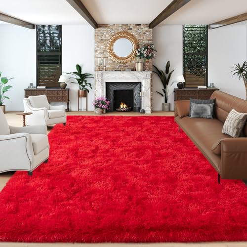 Dssimo Super Fluffy Rugs for Living Room, 9x12 Modern Shag