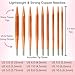 Lykke Cypra 3.5 in. Standard Set US 3, 4, 5, 6, 7, 8, 9, 10, 10.5 Interchangeable Circular Knitting Needles for Baby, DK, Worsted, Chunky Yarn, Copper, 4 Swivel Cords, Brown VS Case, Project Bag