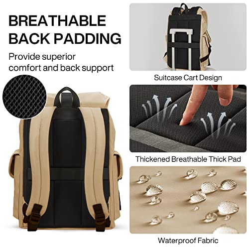 Mochila de viaje para portátil mixi, 16" y 17", marrón mocha miniatura 5