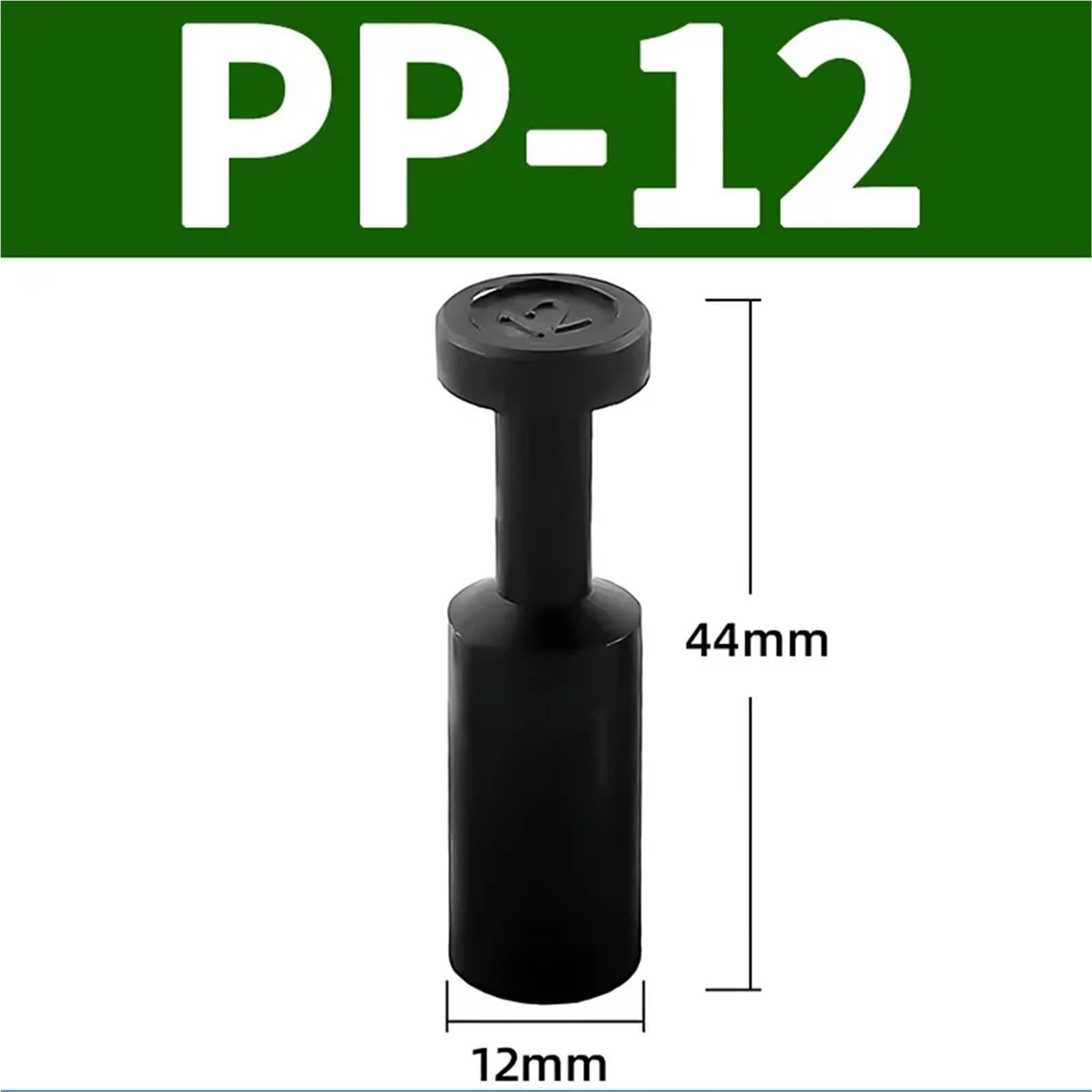 20/100 PCS Connettore di Tenuta del Tubo Aria PP PPF 4mm 6mm 8mm 10mm 12mm 16MM Connettore Pneumatico Spina Rapida Tappo di Plastica Tappo del Tubo(PP-12,500 PCS)