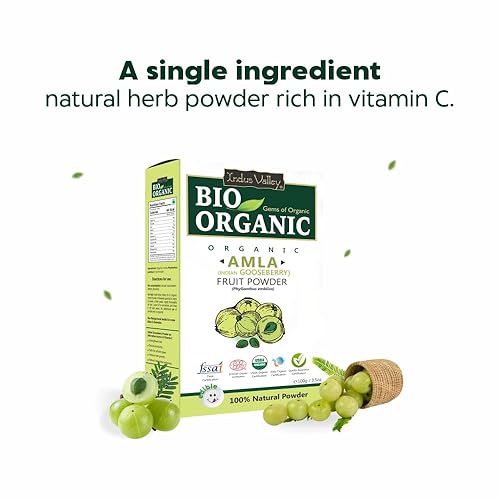 Miniatura 6 de INDUS VALLEY Polvo orgánico Amla Grosella espinosa india, Shikakai Acacia concinna, Reetha Sapindus mukorossi y Bhringraj Eclipta alba para, cuidado